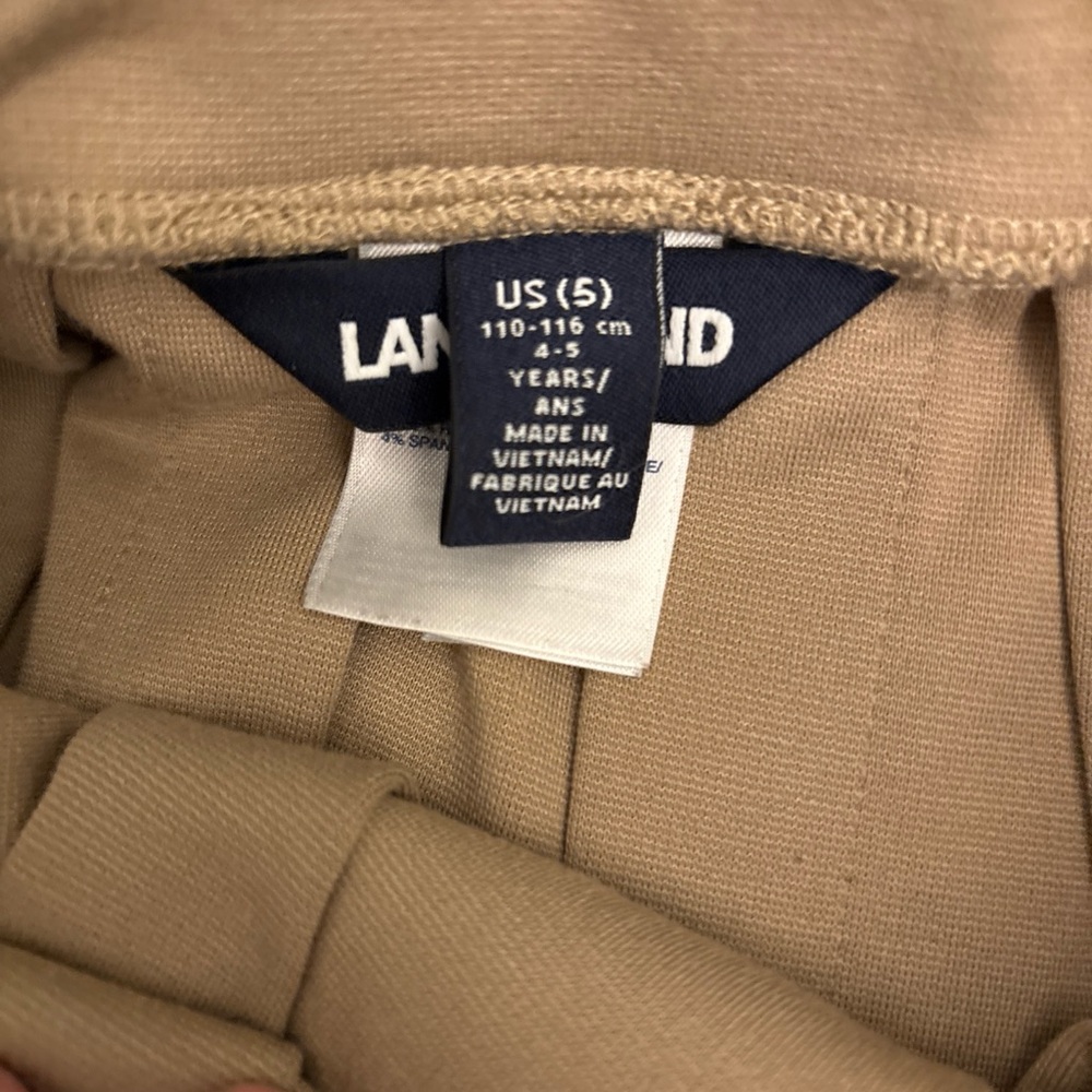 Lands' End Beige Pleated Skirt - Picture 3 of 3